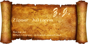 Zipser Julianna névjegykártya